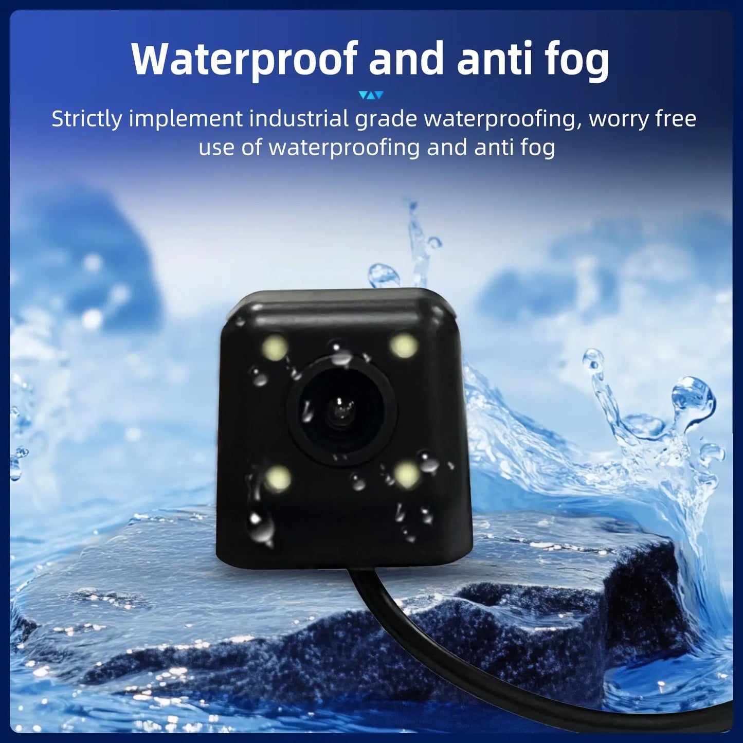 4CH 1080P Front and Rear Car Dash Cam AHD 720P Rear View Camera with Night Vision Parking Assistance Motion Detection