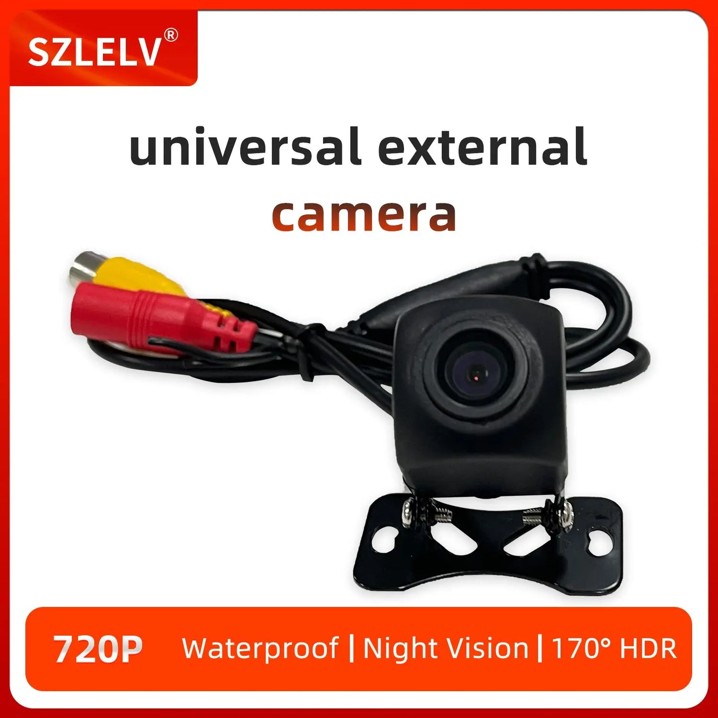 4CH 1080P Front and Rear Car Dash Cam AHD 720P Rear View Camera with Night Vision Parking Assistance Motion Detection